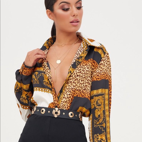 PrettyLittleThing Tops - Leopard Oversized Shirt